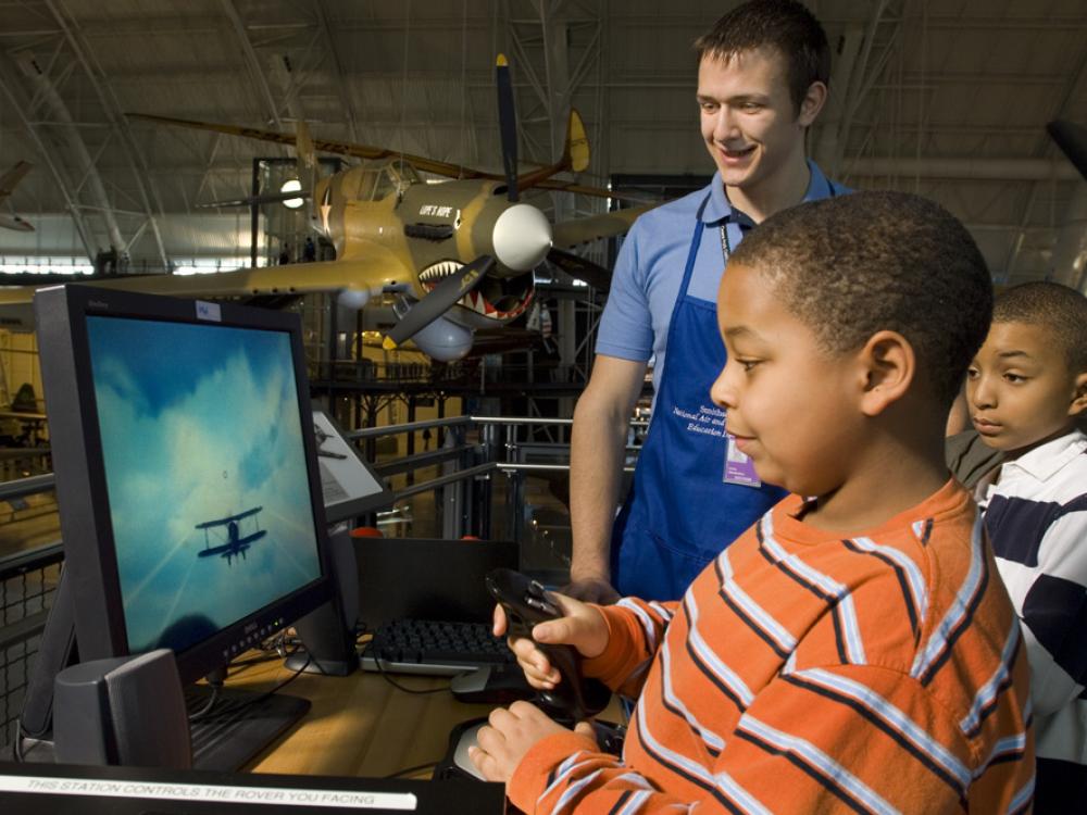 Flight Simulator Discovery Station at the Steven F. Udvary-Hazy Center