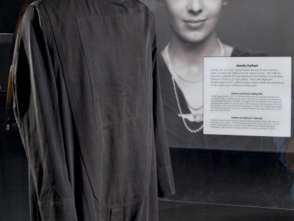 Amelia Earhart Display Case at the Udvar-Hazy Center