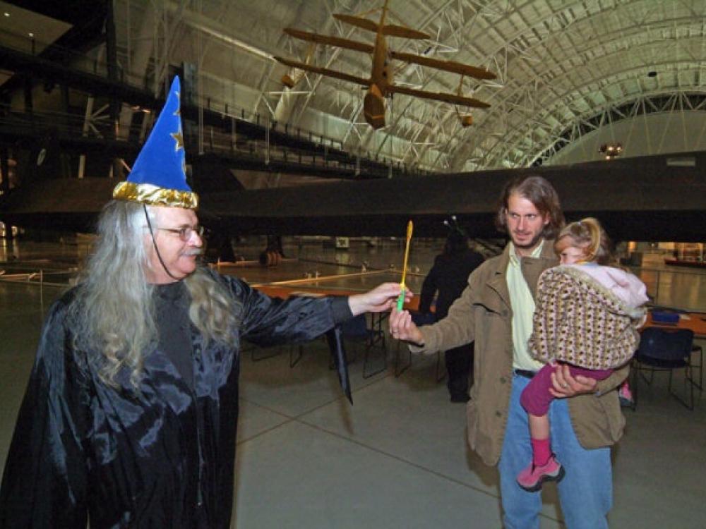 A Wizard/Museum Curator Enchants Visitors to Air & Scare