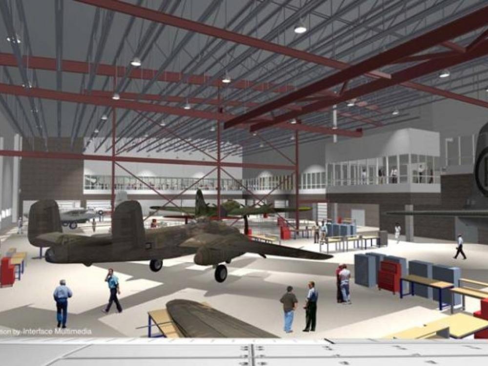 Udvar-Hazy Center Phase 2 Rendering of Mary Baker Engen Restoration Hangar