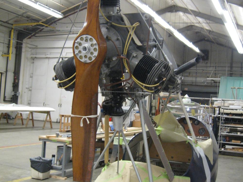 Curtiss-Wright CW-1 Junior Engine in the Restoration Shop 