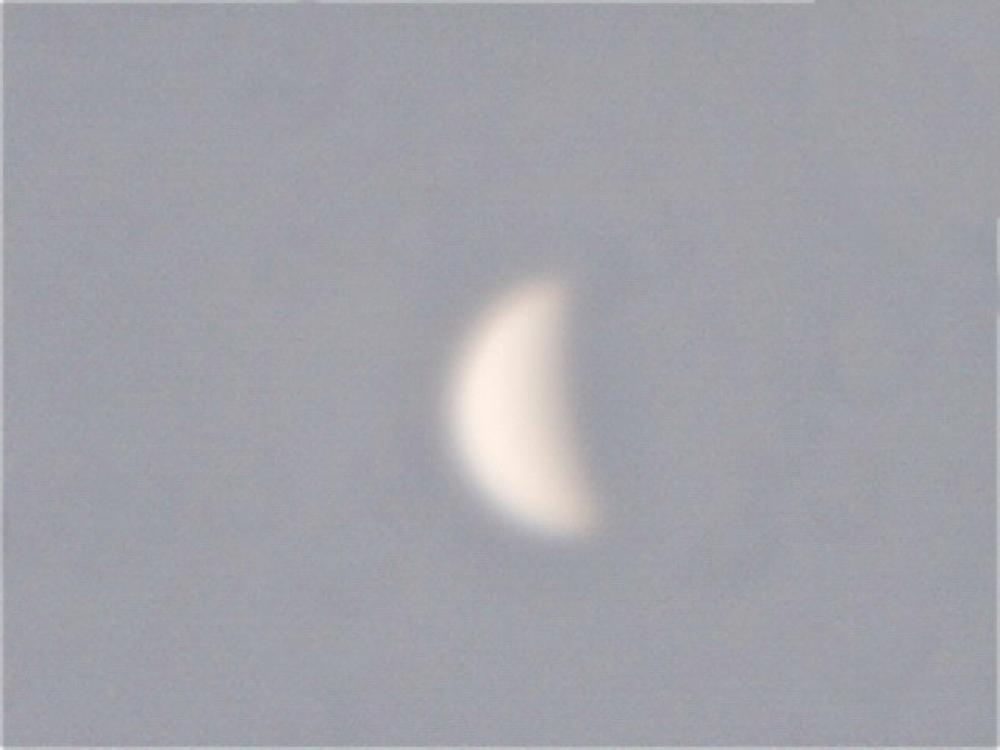 Partial view of Venus taken during daytime.