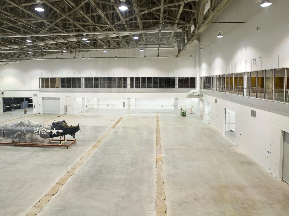 First Aircraft Inside the Mary Baker Engen Restoration Hangar