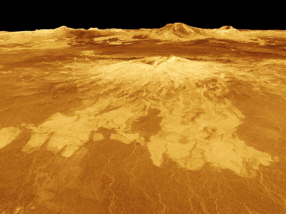 3D View of Sapas Mons, Venus