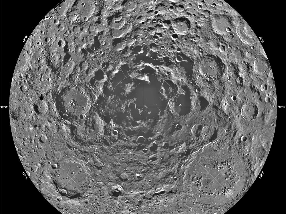 South Pole Region of the Moon