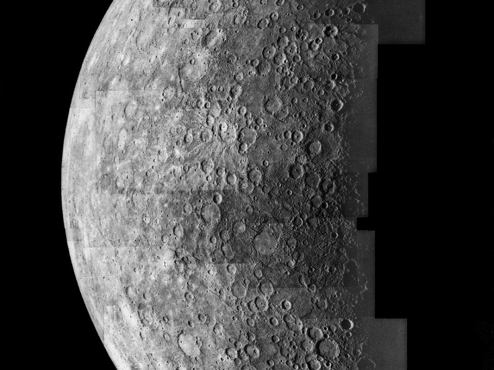 Photomosaic of Mercury- Inbound View