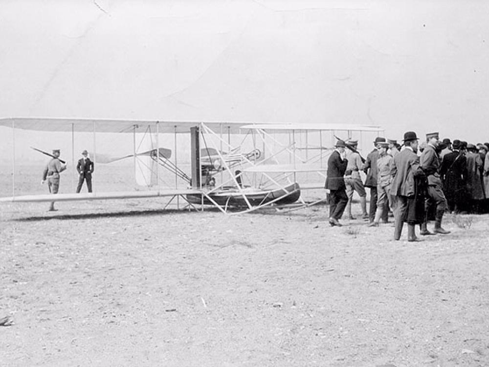 Wright Model A with Canoe