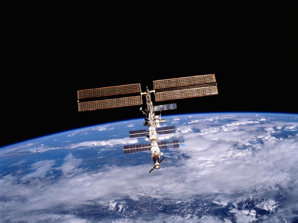 International Space Station floats above Earth