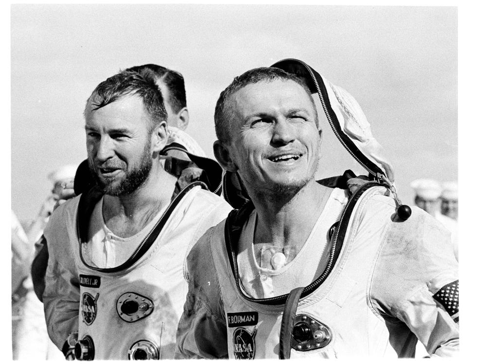 Astronauts Frank Borman & Jim Lovell After the Gemini VII Mission