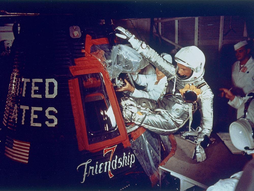 John Glenn Climbing into the Mercury Spacecraft