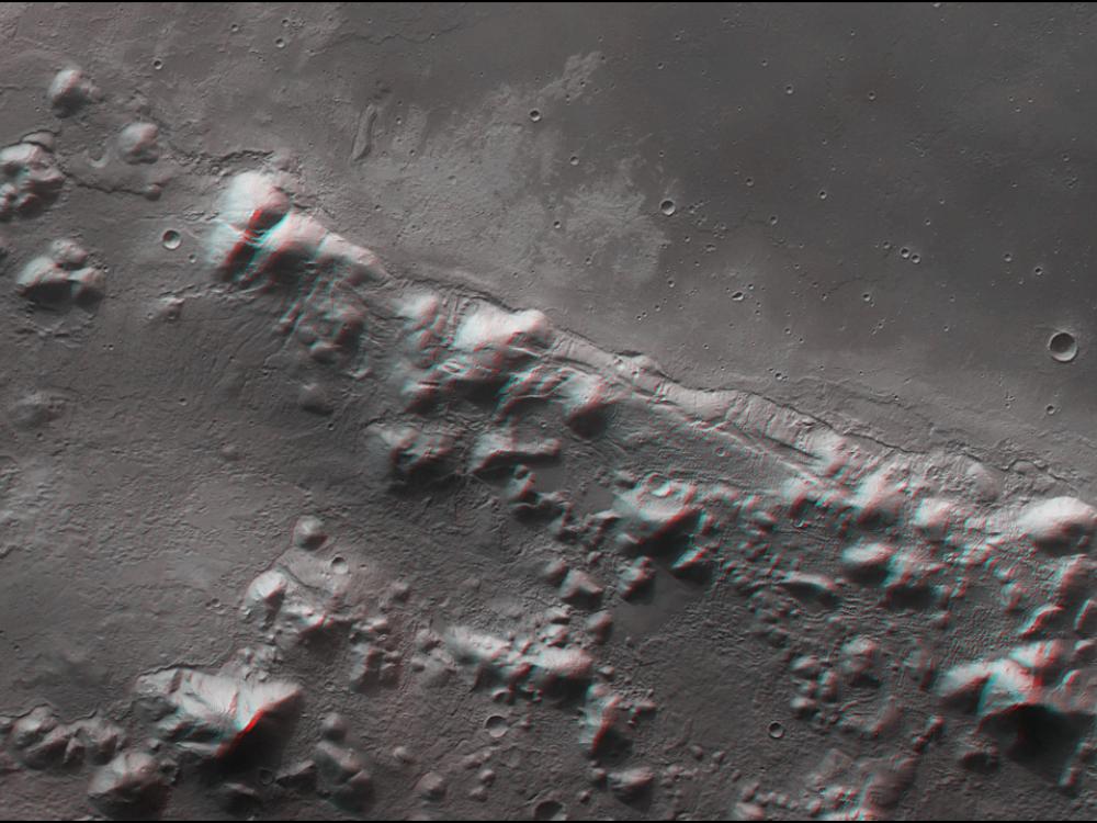 3D Anaglyph of Phlegra Montes on Mars