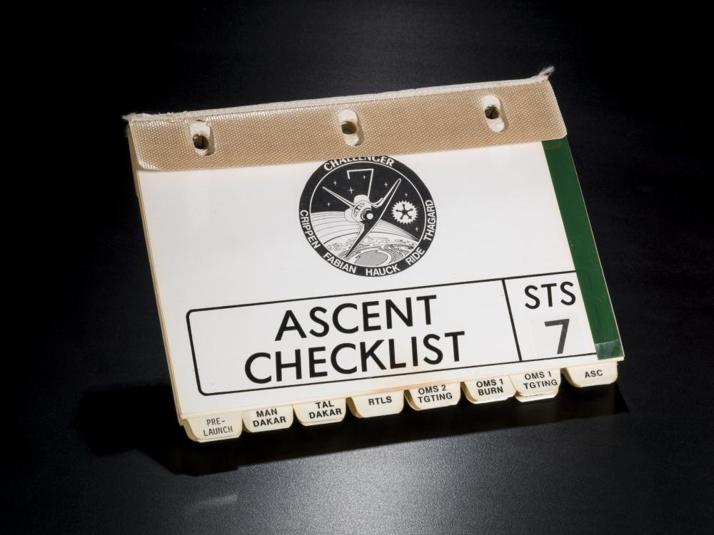 Sally Ride's Ascent Checklist