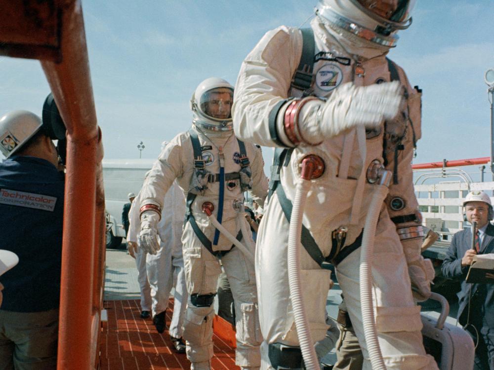 Neil Armstrong and David Scott Board Gemini VIII