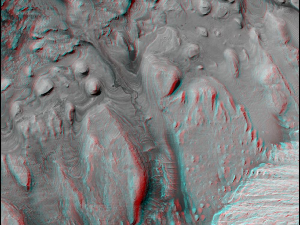 3-D Anaglyph of Inverted Riverbed