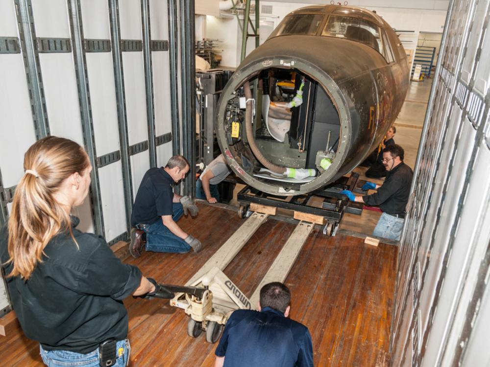  Moving the Martin B-26B Marauder <em>Flak-Bait</em>'s Forward Fuselage