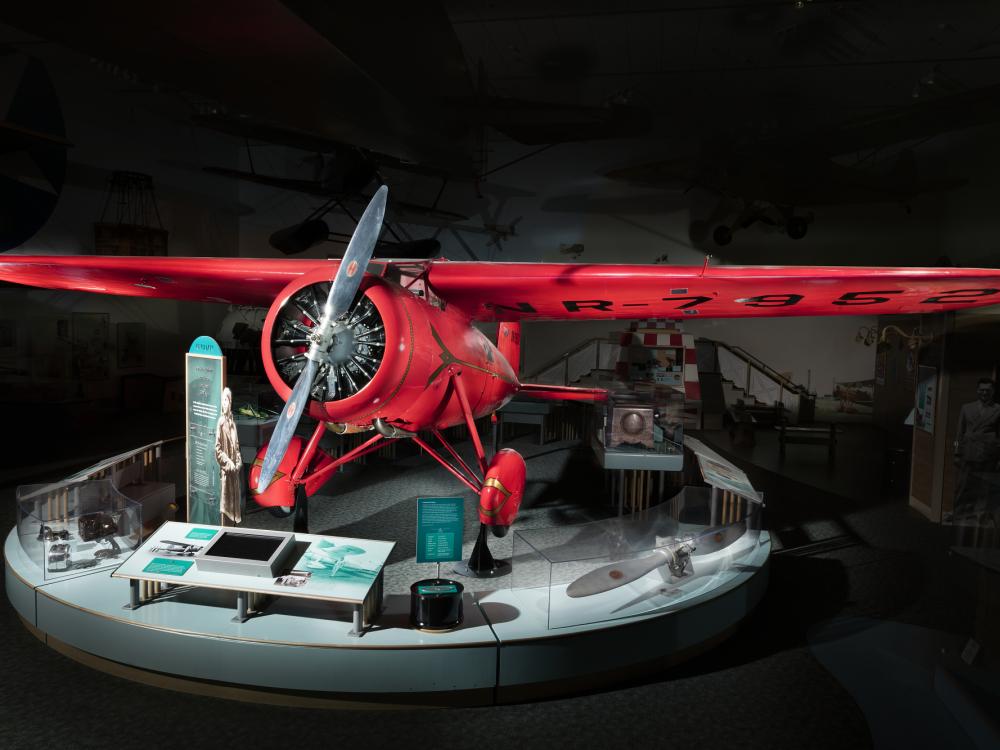 Amelia Earhart Lockheed Vega 5B aircraft in museum