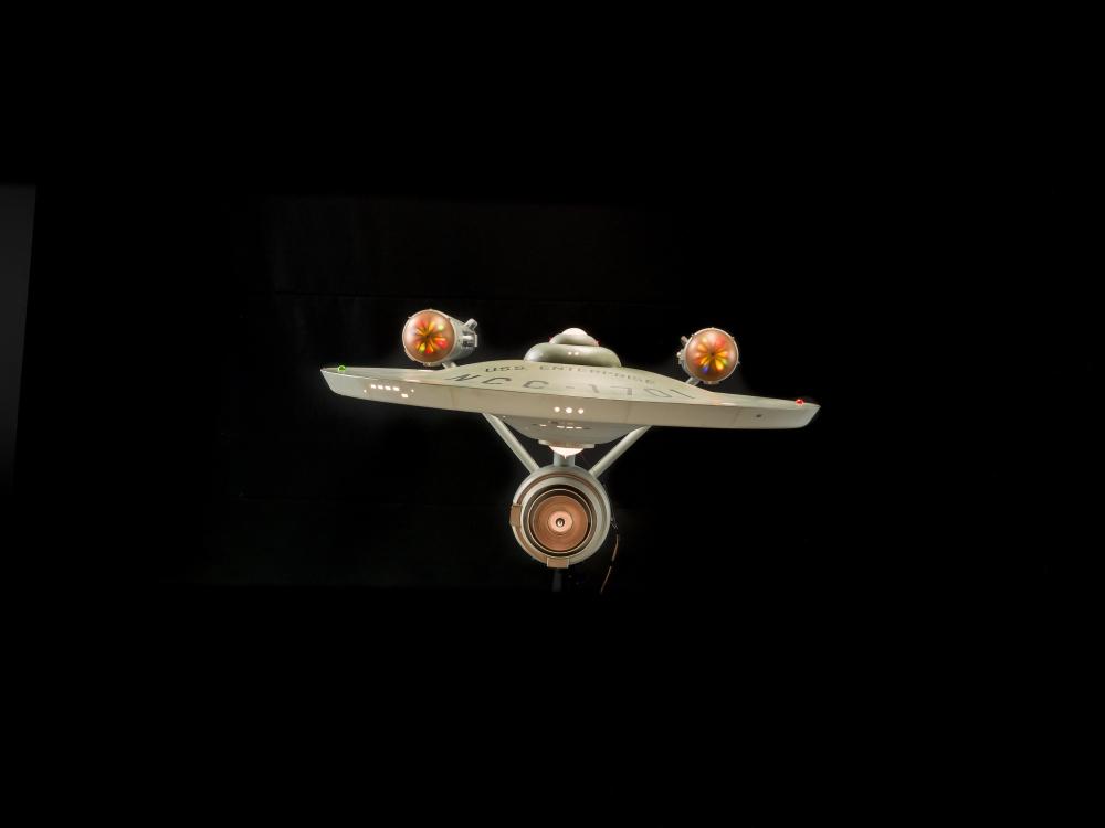 Front of Star Trek Starship Enterprise Studio Model with lights