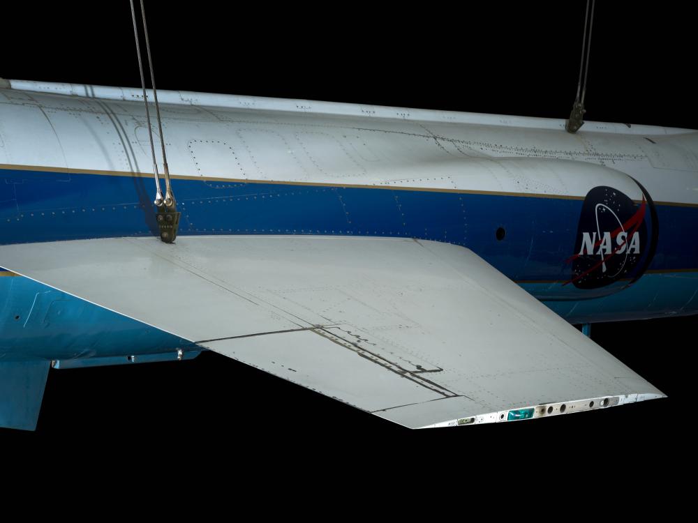 Closeup view of stubby wing on Lockheed F-104 Starfighter