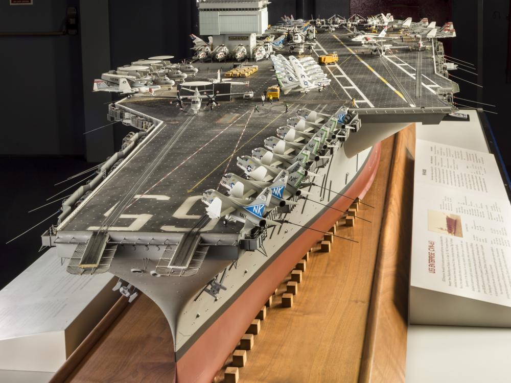 Bow of USS Enterprise Aircraft Carrier Model