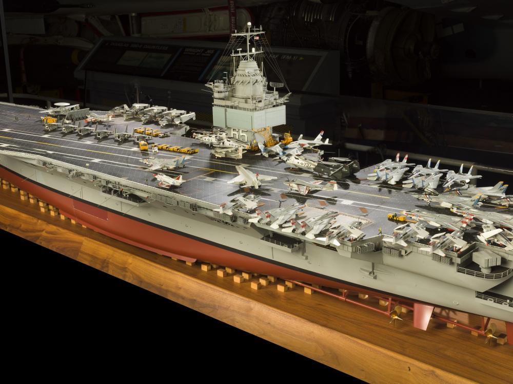 Flight deck of USS Enterprise Aircraft Carrier Model