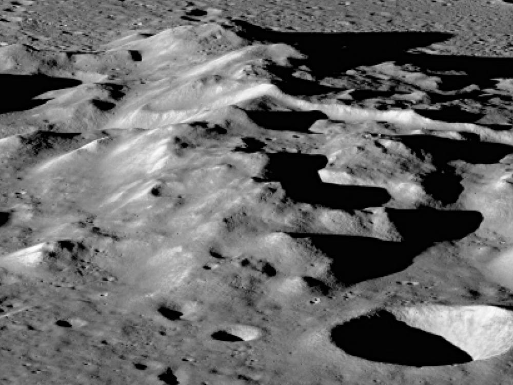 Rugged Mountains on the Moon