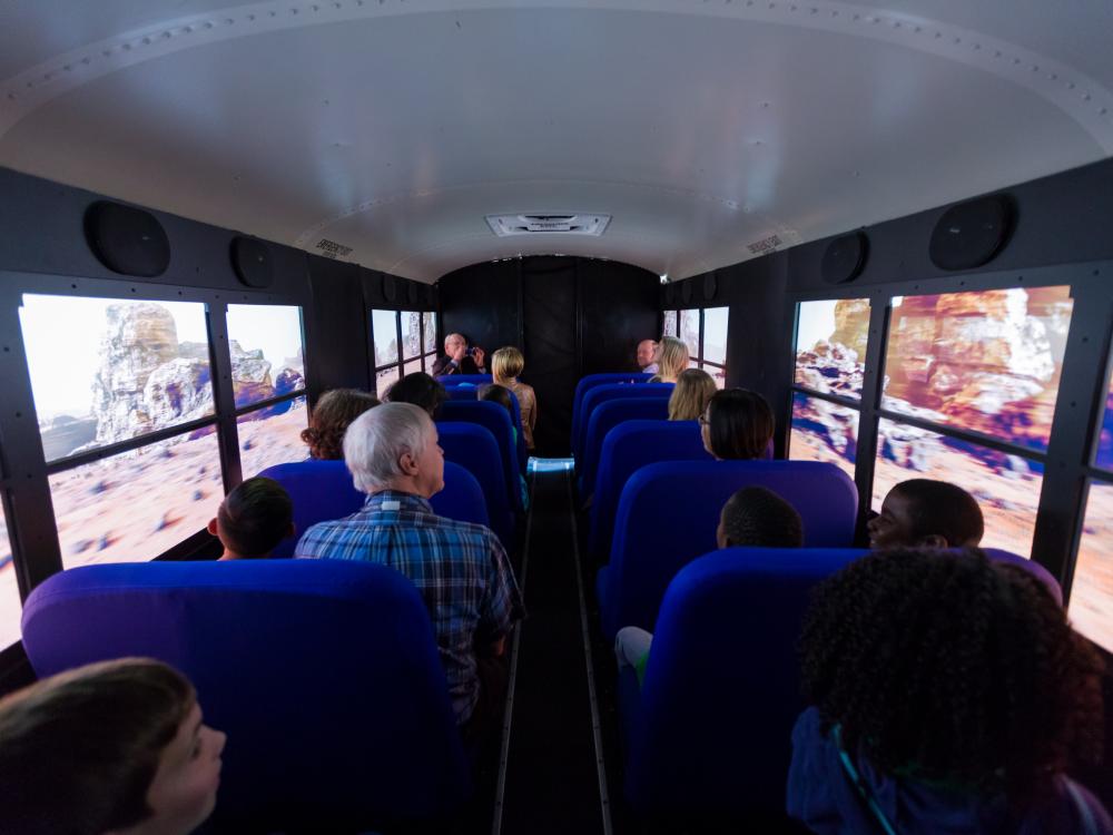 Students on Mars Experience bus