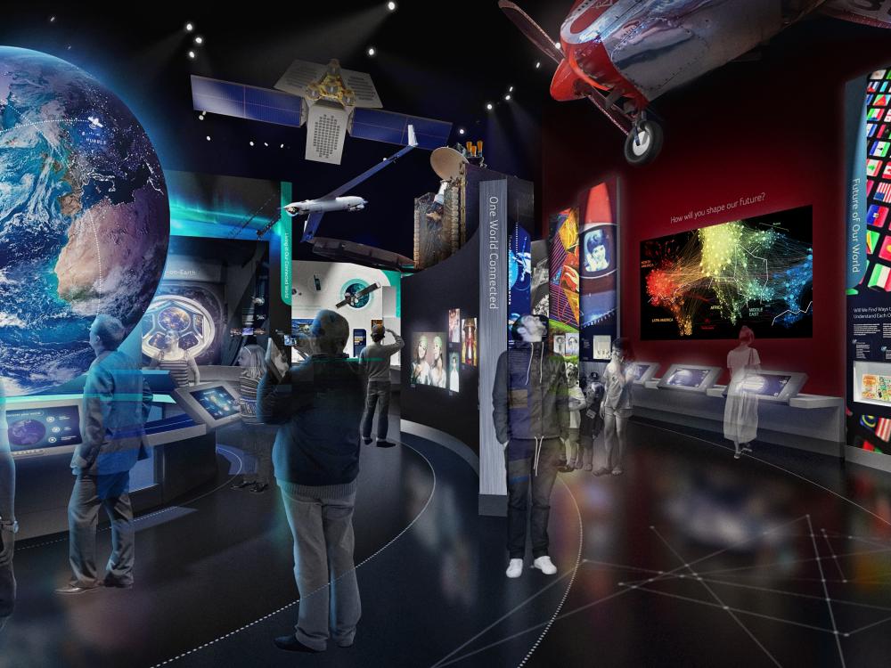 Rendering for new Transformation exhibition entitled One World Connected