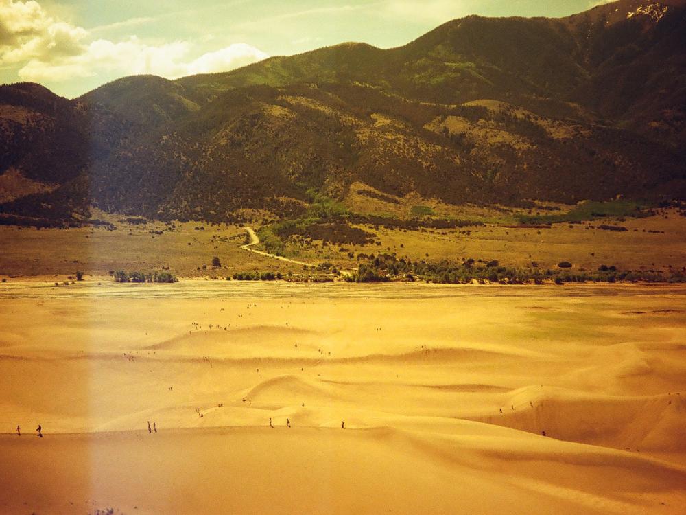 Filtered landscape of the Great Sand Dunes in Colorado