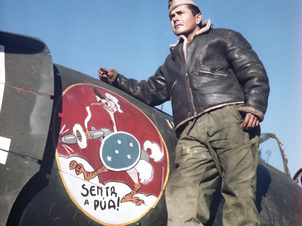 Republic P-47D Thunderbolt of the Brazilian 1st Fighter Group during their deployment to northern Italy in 1945