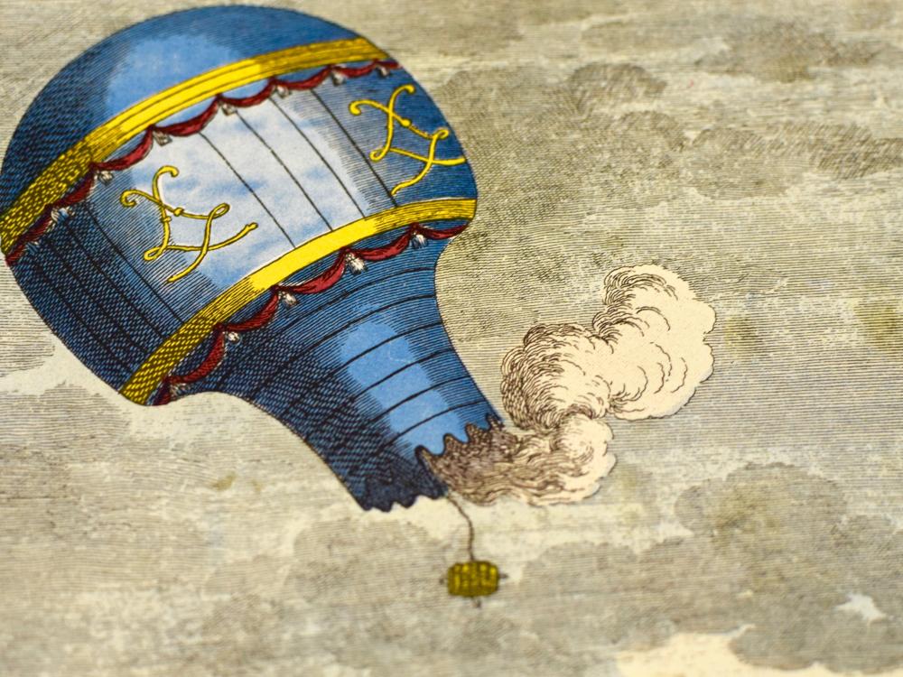 Colorful image of a blue balloon. 