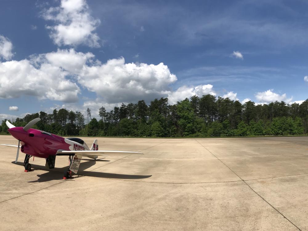 The Nemesis NXT aircraft after it's arrival at the National Air and Space Museum's Steven F. Udvar-Hazy Center in Chantilly, Virginia