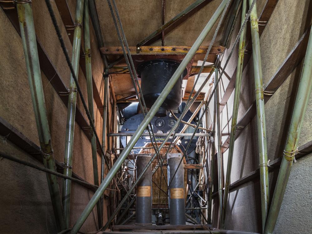 A photographer from inside the Spirit of St. Louis