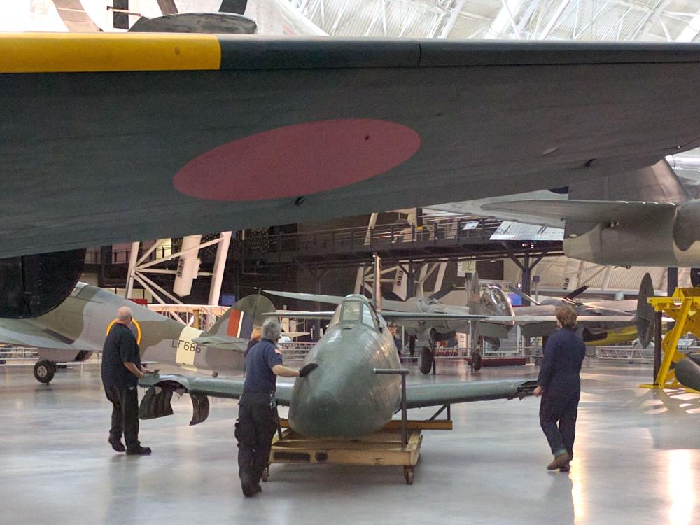 Museum preservation and restoration specialists at the Steven Udvar Hazy center