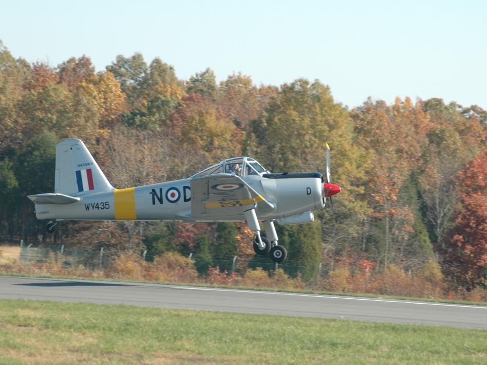 Michael Dale’s Percival Provost, in the markings of the aircraft in which Dale first went solo.