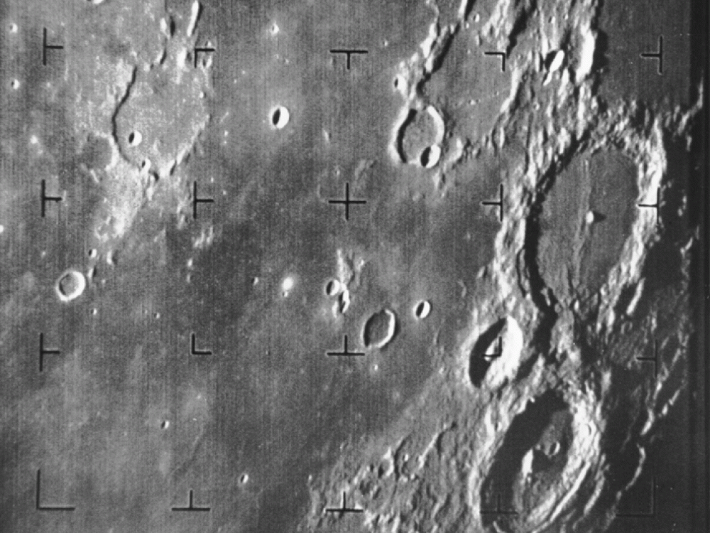 Ranger 7 took this image, the first picture of the Moon by a U.S. spacecraft, on July 31, 1964.