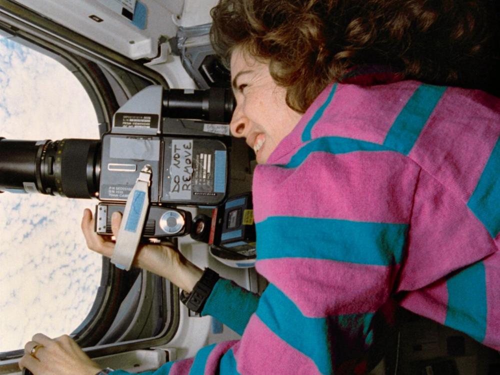 Astronaut Ellen Ochoa aboard the Space Shuttle Discovery