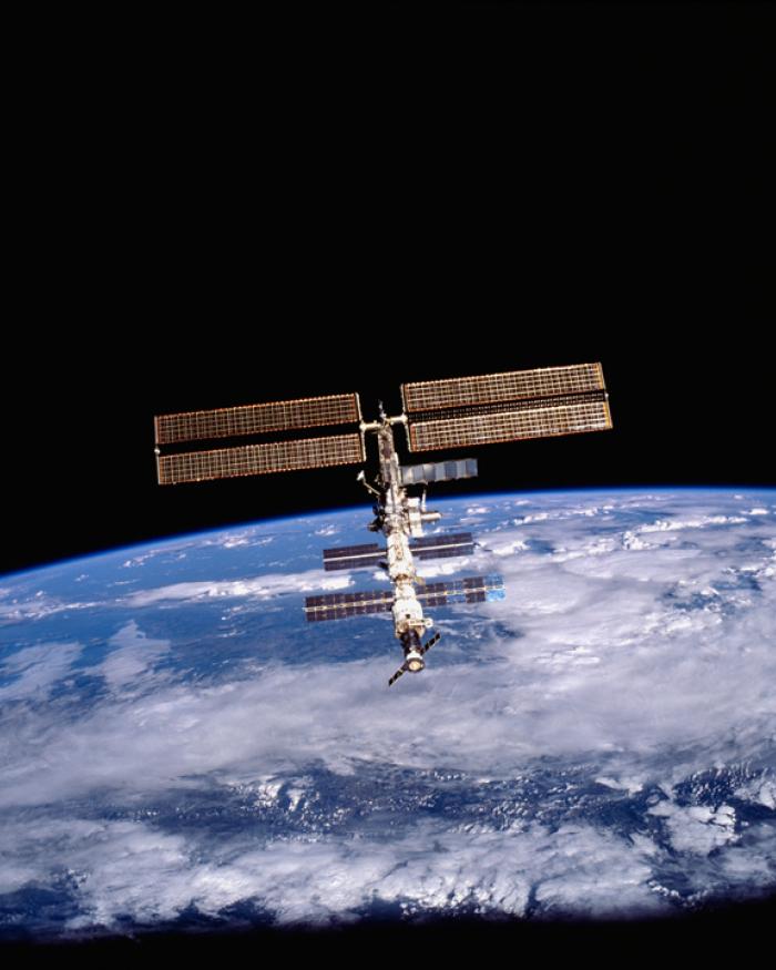 International Space Station floats above Earth