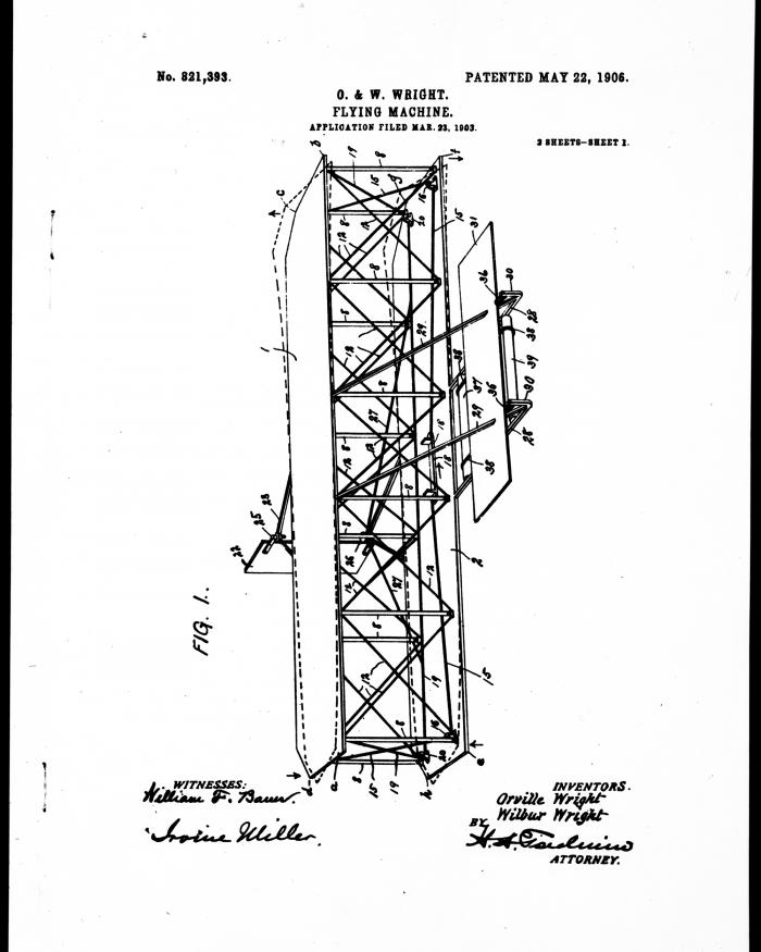 Wright Patent, First Page