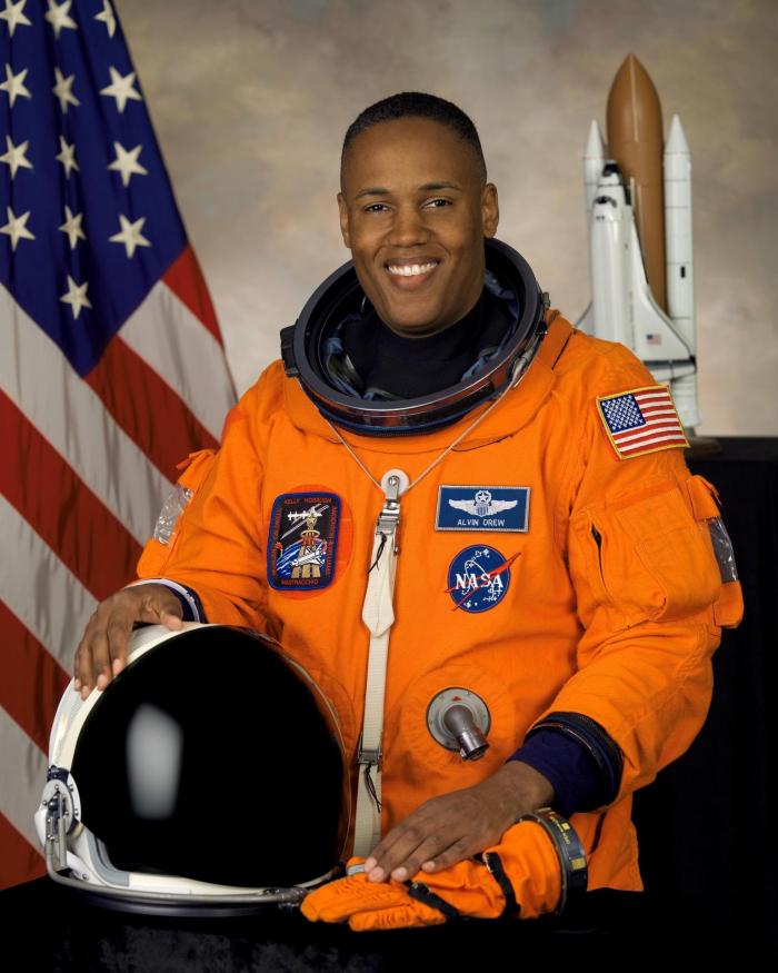 NASA astronaut Alvin Drew, mission specialist.