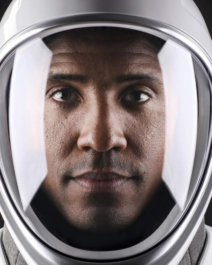 astronaut Victor Glover in SpaceX spacesuit