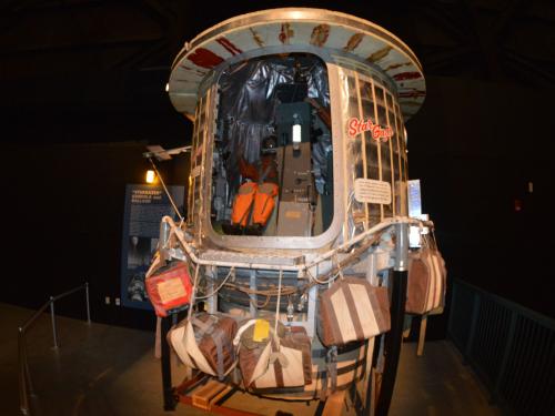 Operation Stargazer gondola on display at a museum.