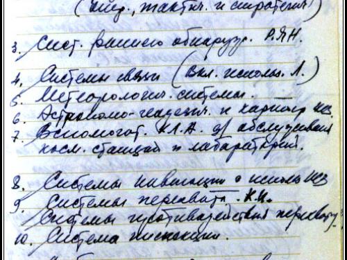 A scan of a page from the diary of Vasily Mishin. 