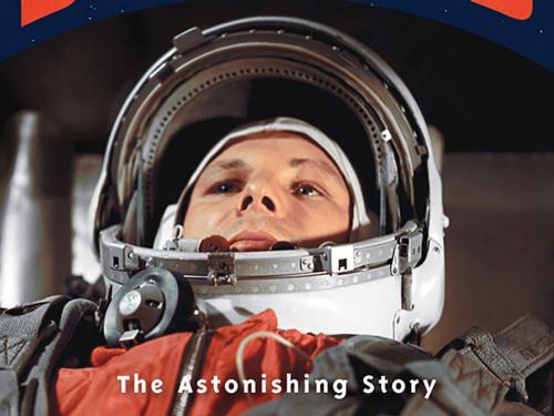 A book cover that reads "Beyond: The Astonishing Story of the First Human to Leave Our Planet and Journey into Space."