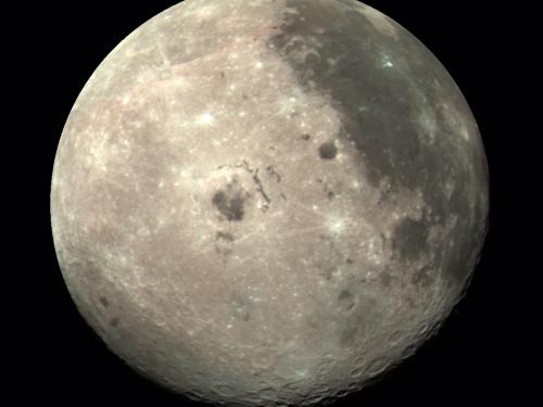 A color image of the Moon