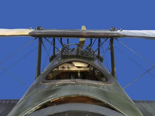 Panoramic view of the cockpit of a Spad XVI