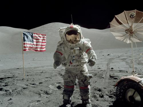 Cernan on the Moon