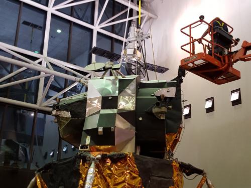 Apollo Lunar Module Moves to the <em>Boeing Milestones of Flight Hall</em>