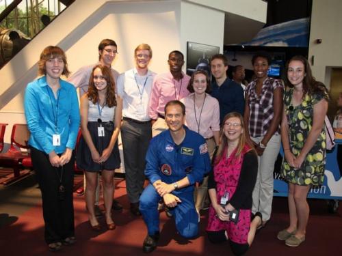 Interns with NASA Astronaut