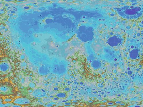 Lunar Topographic Map