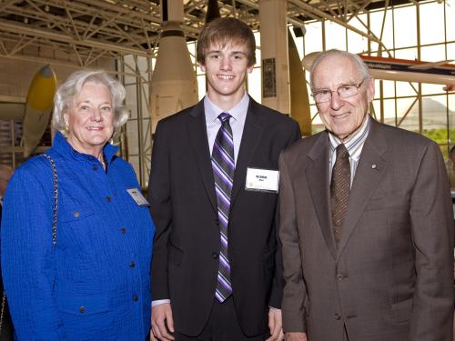 Adrienne Mars, Nicholas Mars, and Jim Lovell